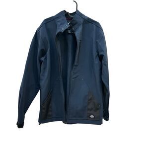 Dickies Men’s M Blue Softshell Full Zip Jacket Workwear Coat Lightweight casual